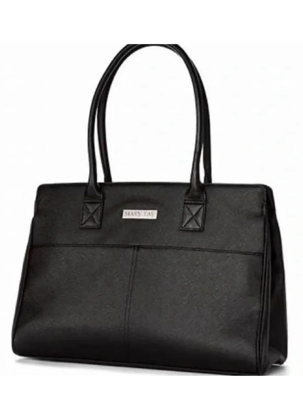 Mary Kay Black Leather-Style Tote with Dual Handles
